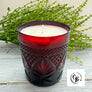 Vintage Red Ruby Glass Dog Friendly Candle