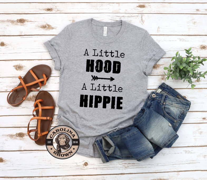 Little Hood Little Hippie T Shirt Carolina Brown Apparel