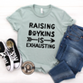 Raising Boykins is exhausting Unisex T-Shirt .