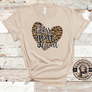 leopard tan hart southern tee