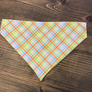 Yellow and Orange Plaid Dog Bandana