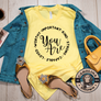 You Are Worthy Important Kind Strong Capable and Loved yellow t-shirt