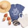 Faith Hope & Love blue t-shirt