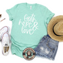 Faith Hope & Love mint t-shirt