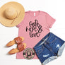 Faith Hope & Love mauve t-shirt