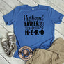 Husband Father & our Hero royal blue t-shirt