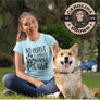 blue dog hair t-shirt