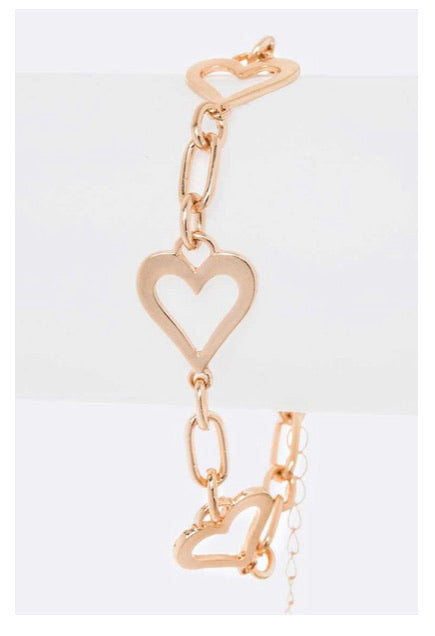 Sale Gold Heart Bracelet