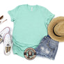 mint t-shirt Be Strong and Courageous Bible Verse T-shirt