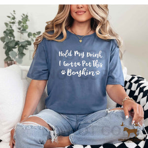 Hold My Drink I Gotta Pet This  Boykin T-Shirt