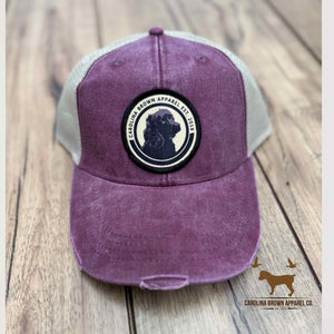 Boykin CB Kooper logo Burgundy and Tan Hat