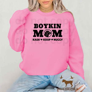 Boykin Mom Personalized Shirts