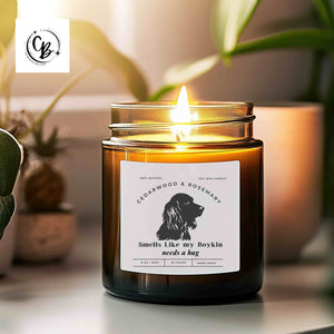 Smells Like My Boykin Needs a Hug  Cedarwood & Rosemary Candle