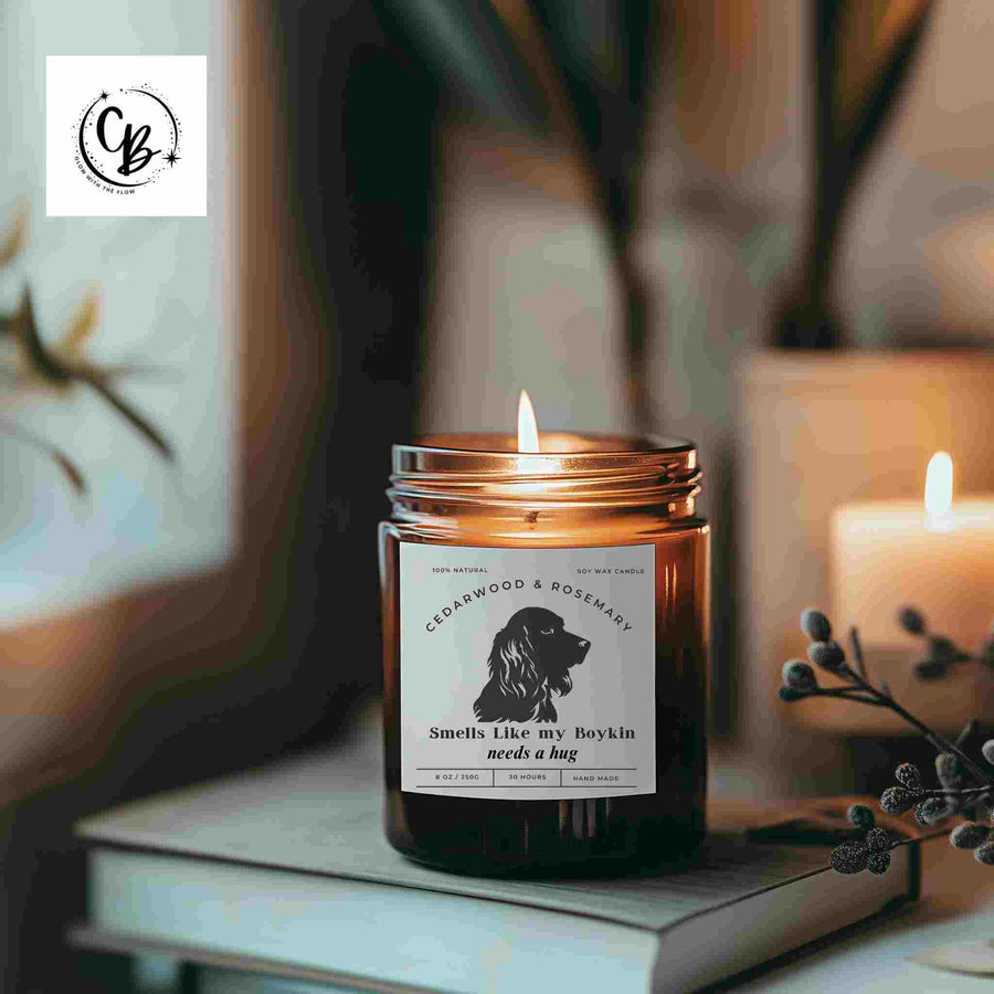 Smells Like My Boykin Needs a Hug  Cedarwood & Rosemary Candle