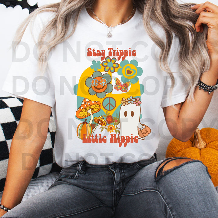 Halloween Stay Trippie Little Hippie  T-Shirt