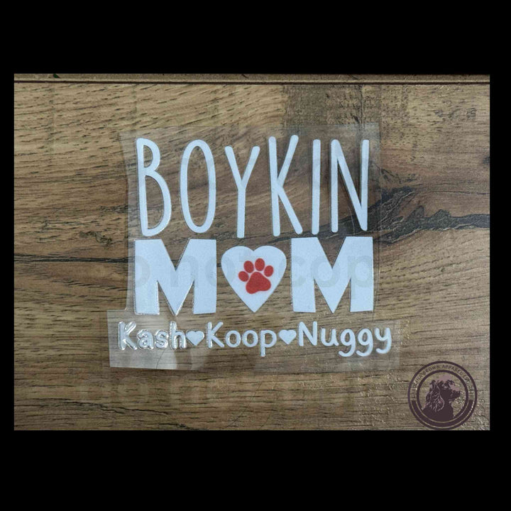 Personalized Boykin Mom Sticker