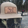 CB Khaki/Coffee Leather Patch Boykin Hat