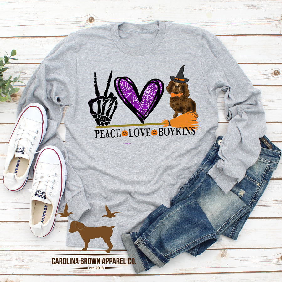 Sale Peace Love Boykin Halloween Shirts