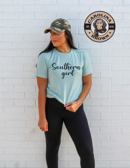 Southern Girl Country Girl dusty  blue t-shirt