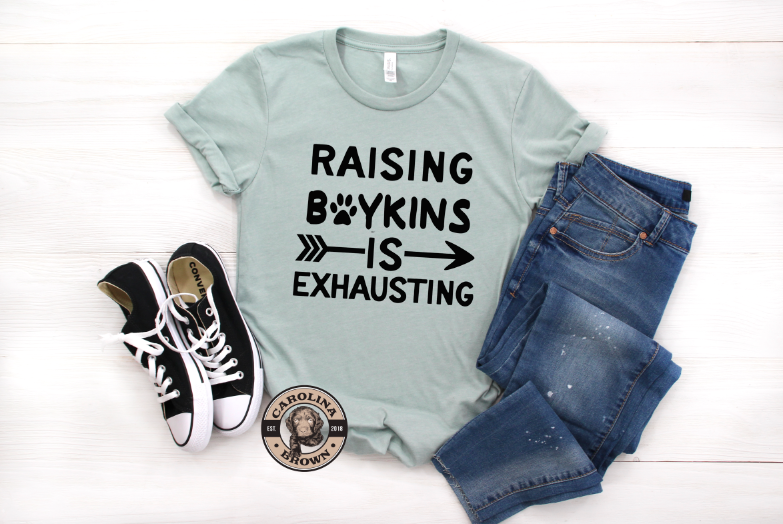 Raising Boykins is exhausting Unisex T-Shirt . 