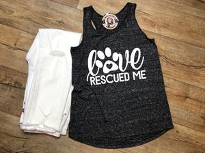 Love Rescued Me Dog Tank Top