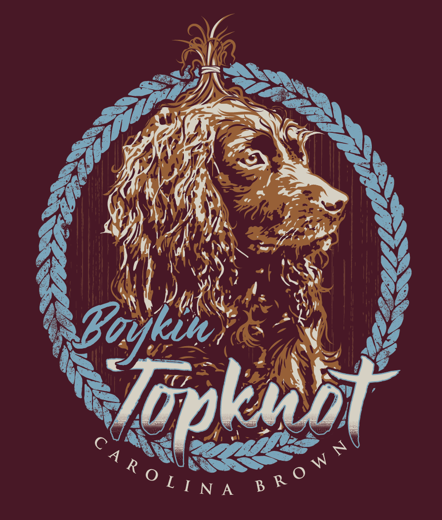 boykin spaniel top knot t-shirt