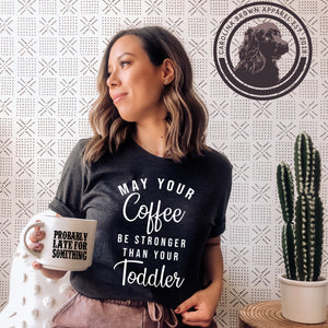 toddler and coffee tee
