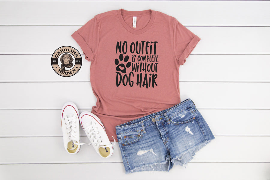 mauve every outfit needs dog hair t-shirt
