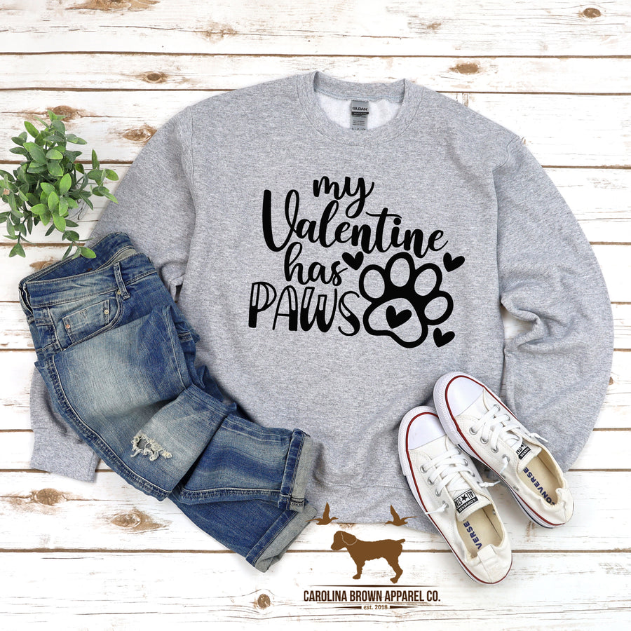 My Valentine Has Paws  Dog T-Shirt