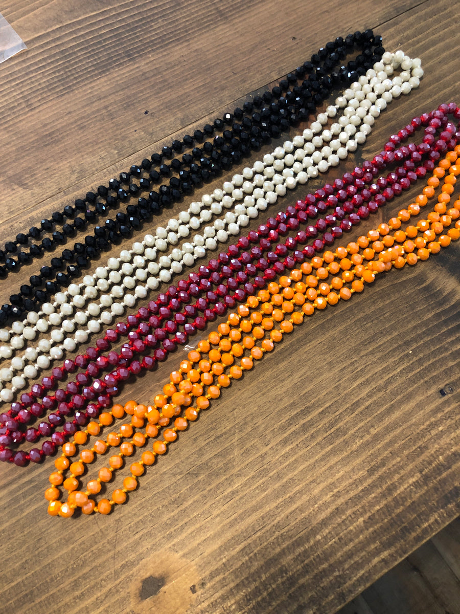 Sale Long Glass Beaded Necklaces