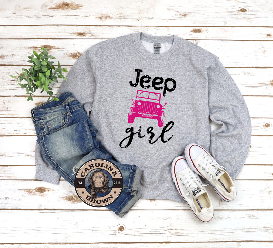 Jeep Girl Unisex T-Shirt, Raglan & Sweat Shirt.