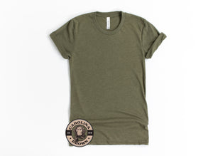 Husband Father & our Hero olive green t-shirt