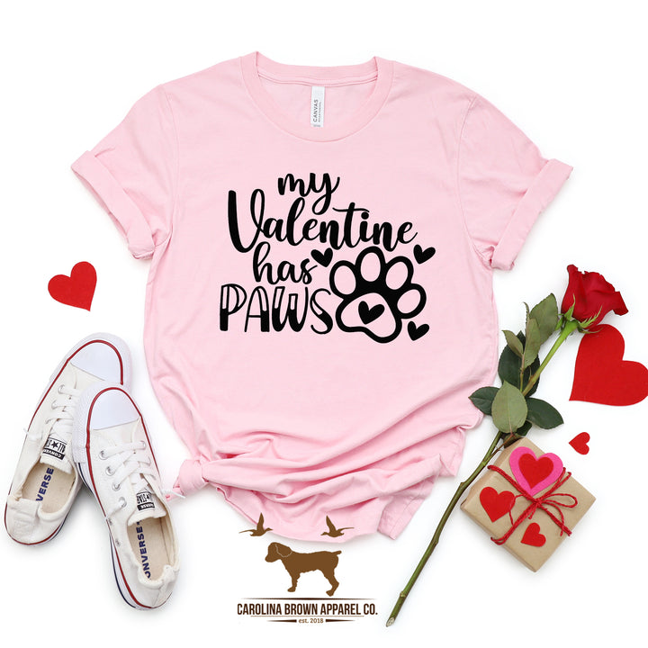 My Valentine Has Paws  Dog T-Shirt