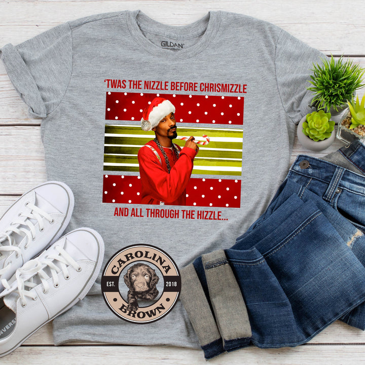 Sale 'Twas The Nizzle Snoop Dog Christmas T-Shirt