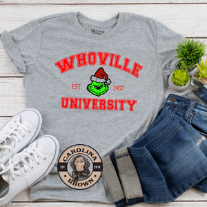Whoville University Christmas T-Shirt